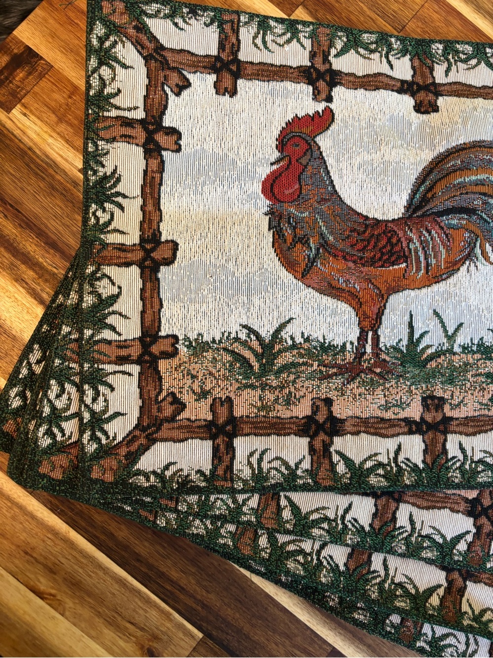 Set of 4 / Rooster Farmhouse Placemats